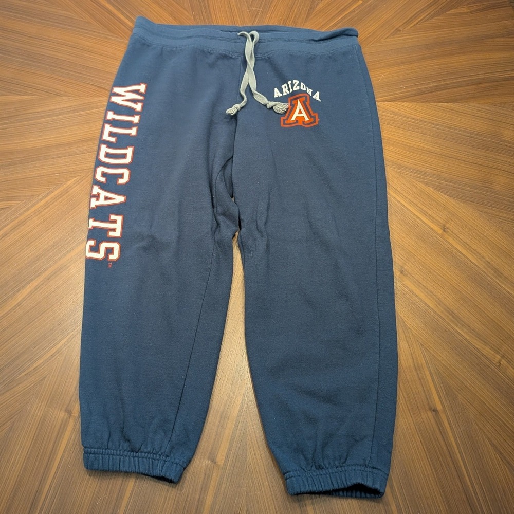 University Arizona Wildcats Sweatpants Women Large Navy Good Graphic Joggers